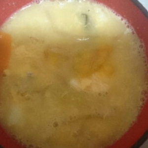 簡単！卵の味噌汁スープ